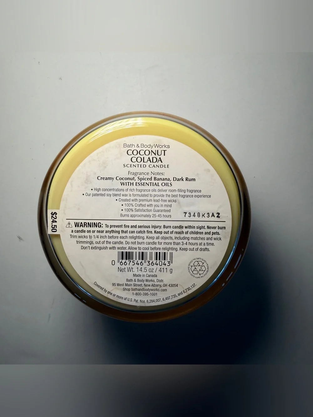 Bath & Body Works Coconut Colada Candle - Picture 3 of 3